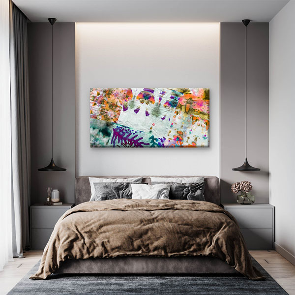 Renk Lekeleri Soyut Dekoratif Kanvas Tablo 4996