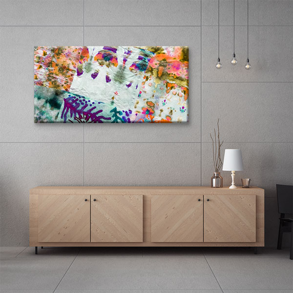 Renk Lekeleri Soyut Dekoratif Kanvas Tablo 4996