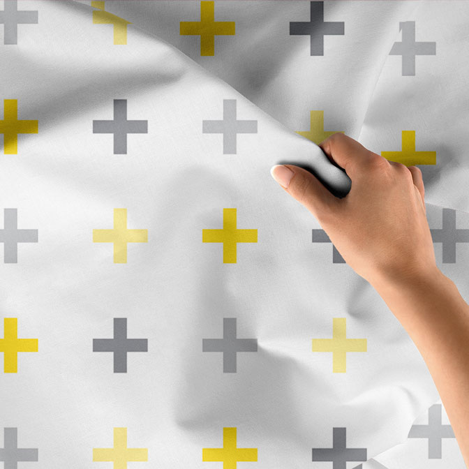 Minimal Artı Motifli Geometrik Desen Duvar Örtüsü 5192