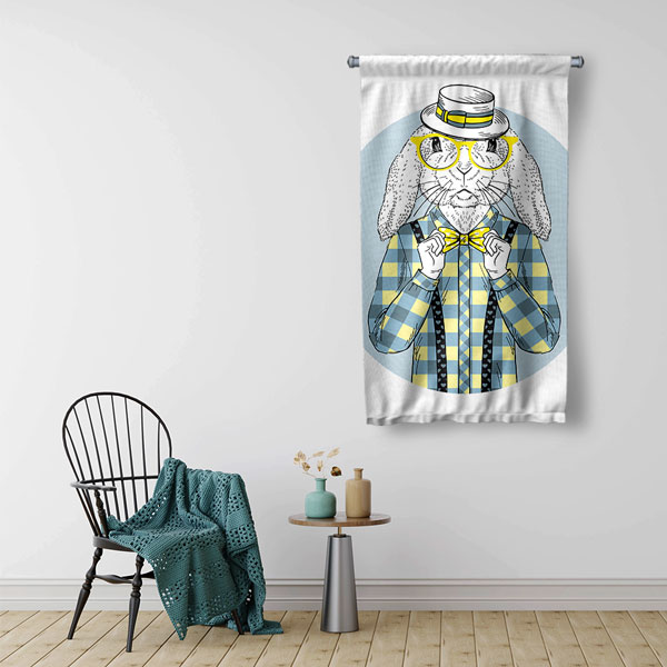 Centilmen Tavşan Duvar Flaması 5220