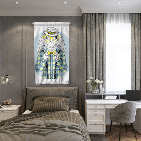 Centilmen Tavşan Duvar Flaması 5220