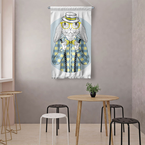 Centilmen Tavşan Duvar Flaması 5220