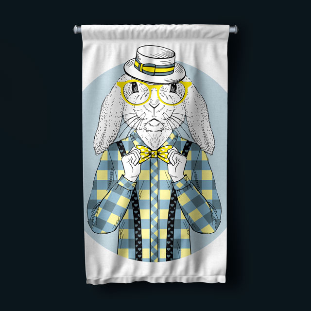 Centilmen Tavşan Duvar Flaması 5220