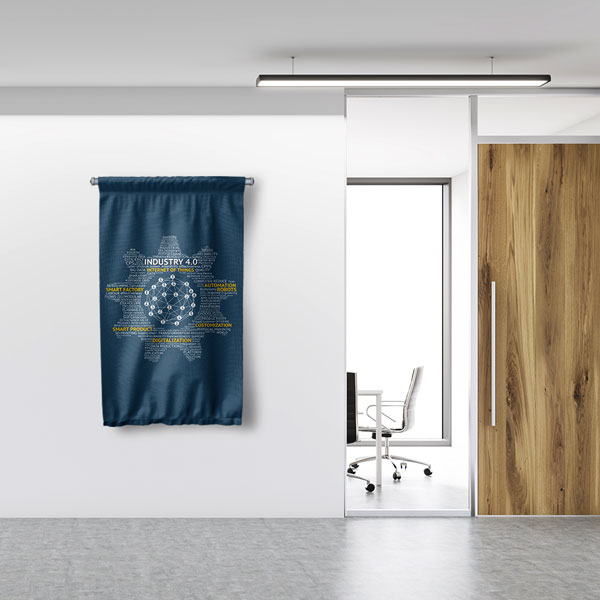 Industry 4.0 ve Dijitalleşme Temalı Duvar Flaması 5515