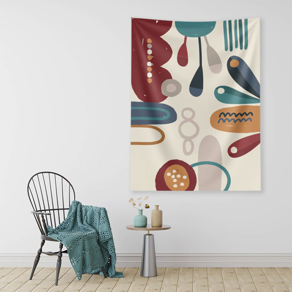 Soyut Renk Bloklu Minimal Duvar Örtüsü – Modern Sanat Duvar Dekoru 6270