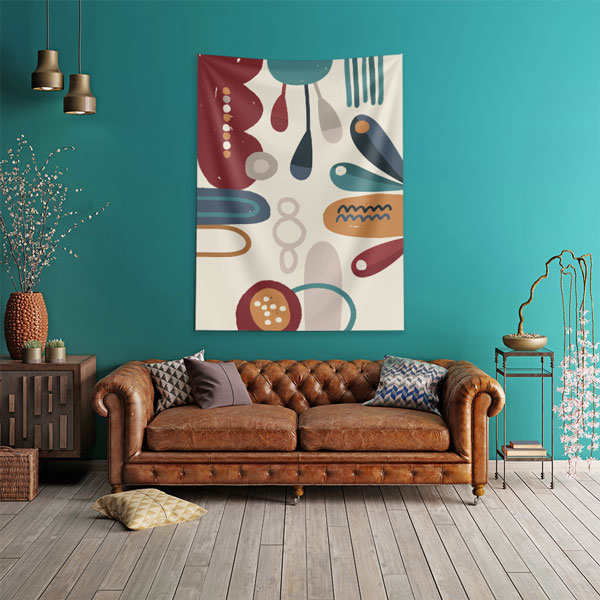 Soyut Renk Bloklu Minimal Duvar Örtüsü – Modern Sanat Duvar Dekoru 6270