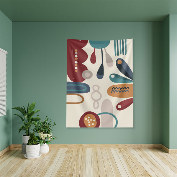 Soyut Renk Bloklu Minimal Duvar Örtüsü – Modern Sanat Duvar Dekoru 6270