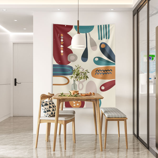 Soyut Renk Bloklu Minimal Duvar Örtüsü – Modern Sanat Duvar Dekoru 6270