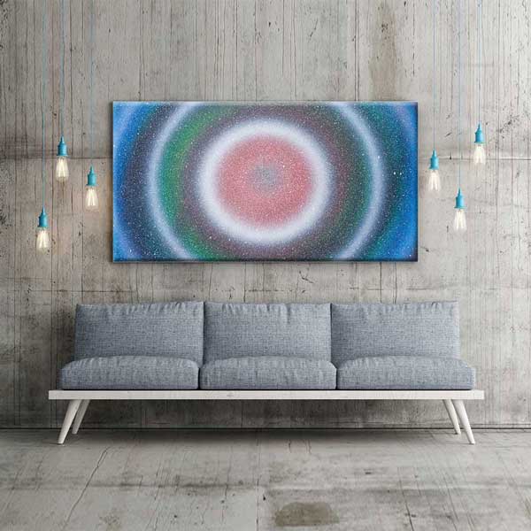 Soyut Kozmik Halkalar Kanvas Tablo 4330