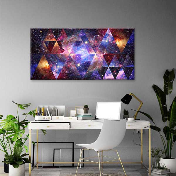 Geometrik Galaksi Kanvas Tablo 4331