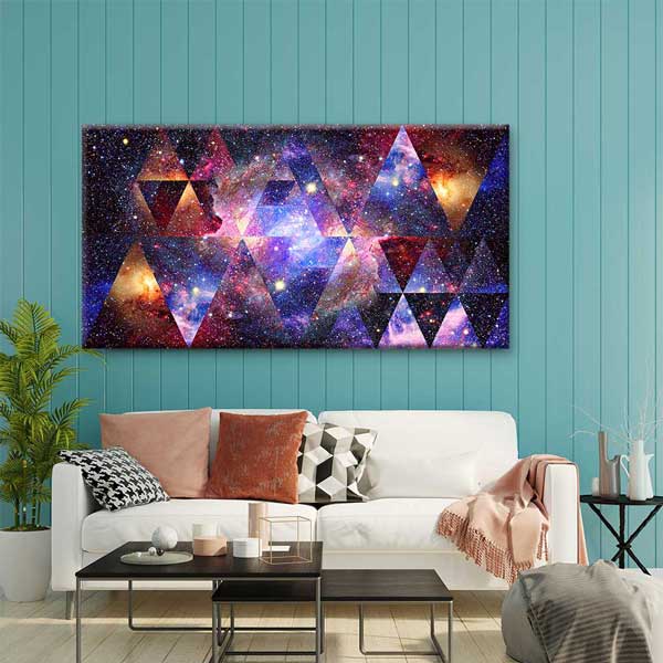 Geometrik Galaksi Kanvas Tablo 4331