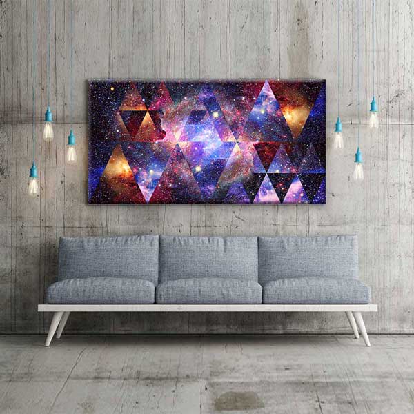 Geometrik Galaksi Kanvas Tablo 4331