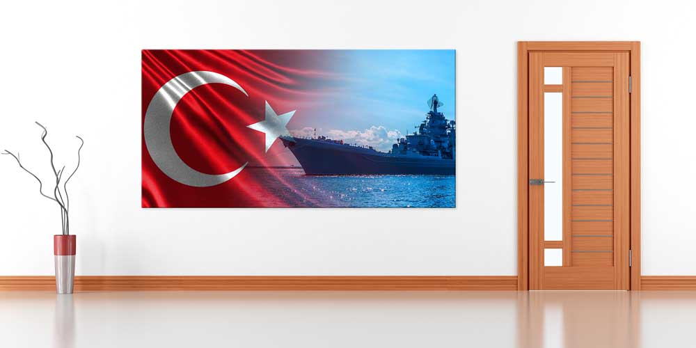 Türk Bayraklı Deniz Kuvvetleri Duvar Sanatı 11297