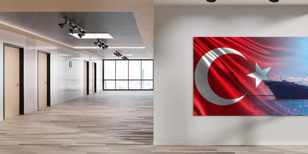Türk Bayraklı Deniz Kuvvetleri Duvar Sanatı 11297