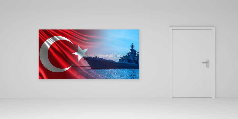 Türk Bayraklı Deniz Kuvvetleri Duvar Sanatı 11297