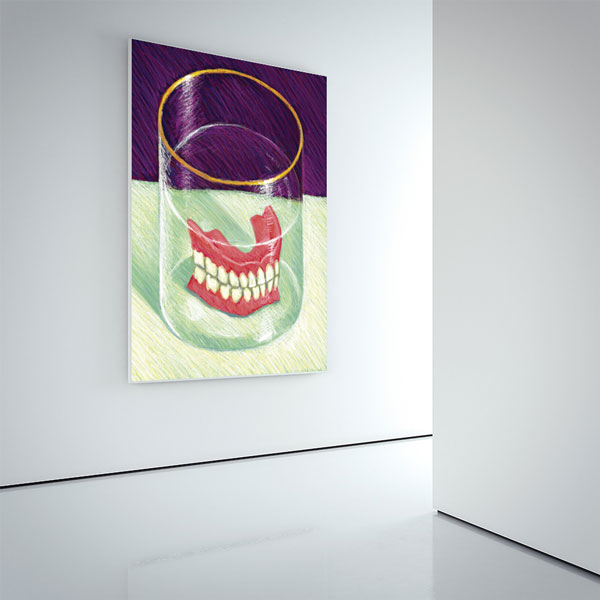 Diş Protezi İllüstrasyonu Temalı Kanvas Duvar Tablosu – 1165