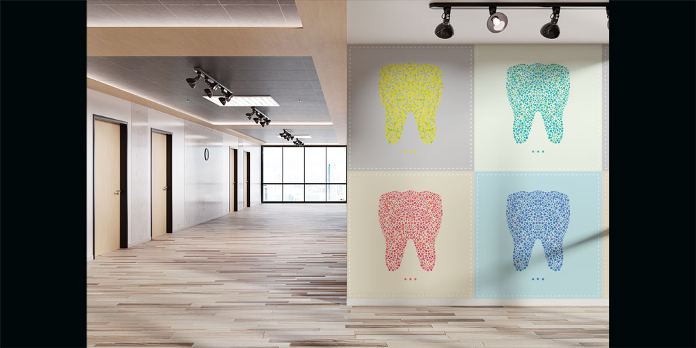 dental-duvar-kagidi-2506-02 Diş Klinikleri İçin Renkli Desenli Duvar Kağıdı 2506