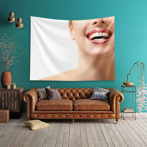 Estetik Gülüş Tasarımı Duvar Örtüsü Dekoratif Kumaş Baskı 6012