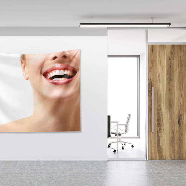 Estetik Gülüş Tasarımı Duvar Örtüsü Dekoratif Kumaş Baskı 6012