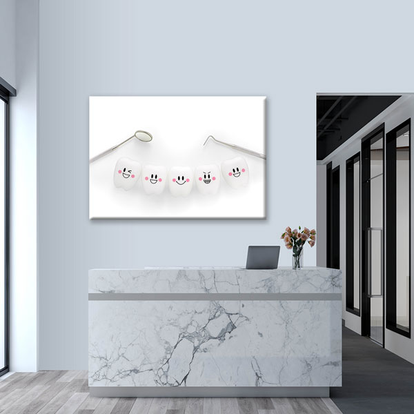 Sevimli Diş Karakterleri Temalı Kanvas Duvar Tablosu – 5982