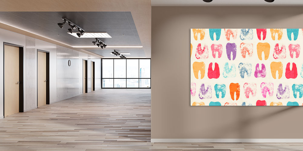 Renkli Diş Figürlü Klinik Duvar Dekoru 7884