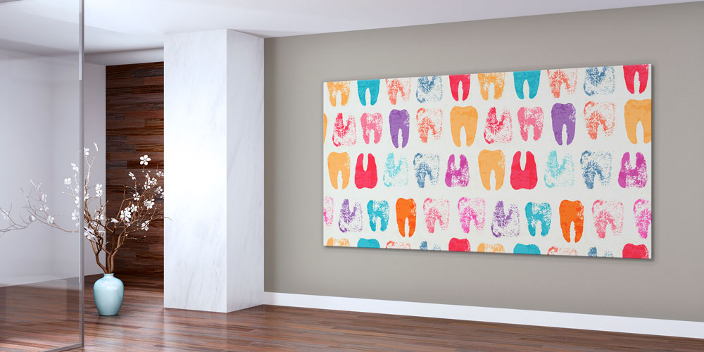 Renkli Diş Figürlü Klinik Duvar Dekoru 7884