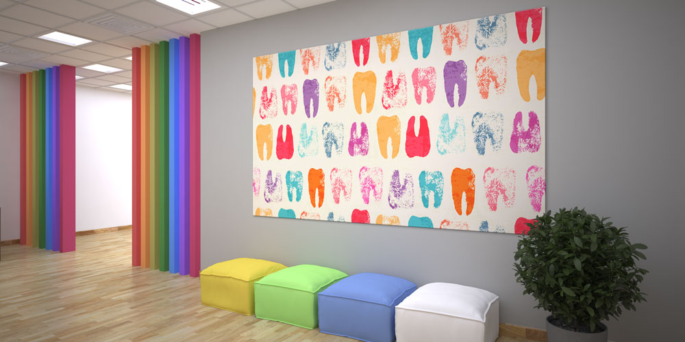 Renkli Diş Figürlü Klinik Duvar Dekoru 7884