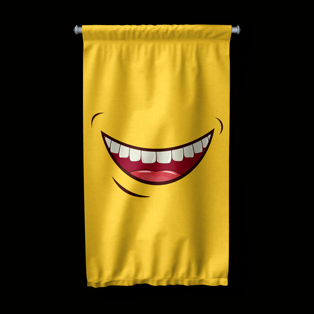 Diş Klinikleri Duvar Flaması – Renkli Diş Fırçası Desenli Kumaş Baskı 6032