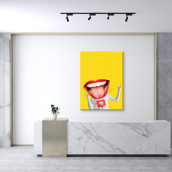 Renkli Ağız ve Dil Tasarımlı Duvar Tablosu – 5991