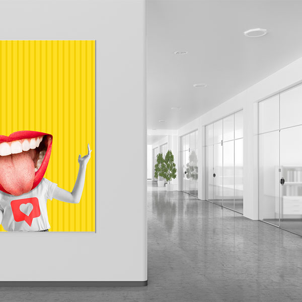 Renkli Ağız ve Dil Tasarımlı Duvar Tablosu – 5991