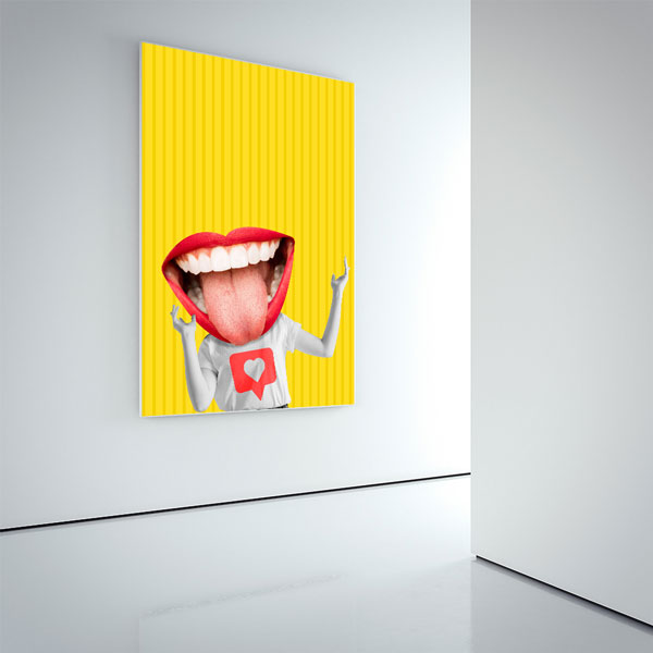 Renkli Ağız ve Dil Tasarımlı Duvar Tablosu – 5991