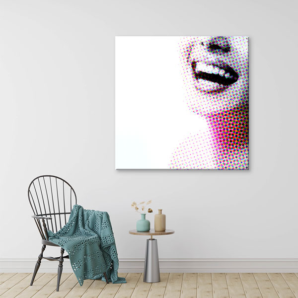 Pop Art Stilinde Gülümseme Temalı Kanvas Duvar Tablosu – 5987