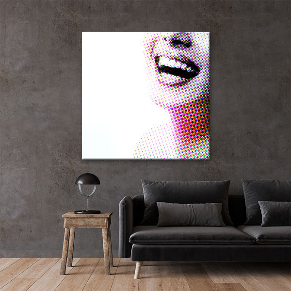 Pop Art Stilinde Gülümseme Temalı Kanvas Duvar Tablosu – 5987