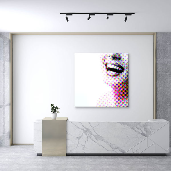 Pop Art Stilinde Gülümseme Temalı Kanvas Duvar Tablosu – 5987