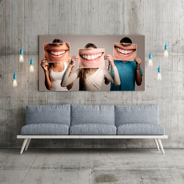 Diş Klinikleri İçin Renkli Ağız ve Diş Duvar Tablosu – 5990