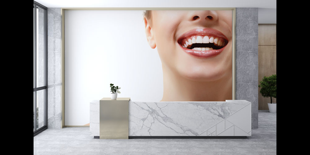 Diş Klinikleri İçin Gülümseme Odaklı Duvar Dekoru 6005