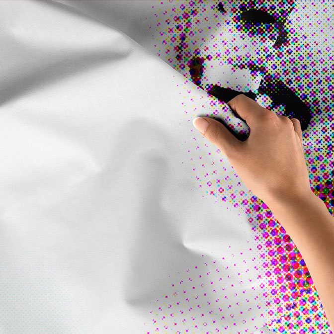 Pop Art Gülüş Tasarımlı Duvar Örtüsü Dekoratif Kumaş Baskı 6022