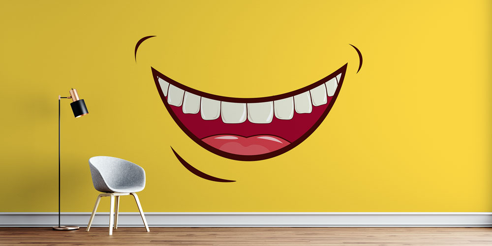 dental-wallpaper-decor-6000-00 Gülümseyen Ağız Duvar Kağıdı | Diş Klinikleri İçin Neşeli Dekor 6000