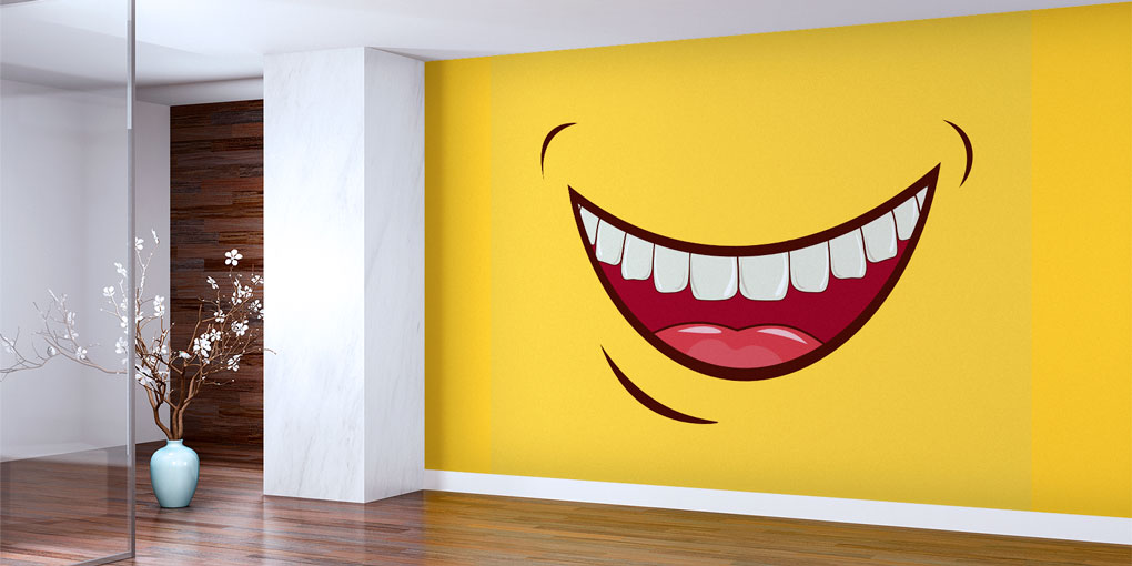 Gülümseyen Ağız Duvar Kağıdı | Diş Klinikleri İçin Neşeli Dekor 6000