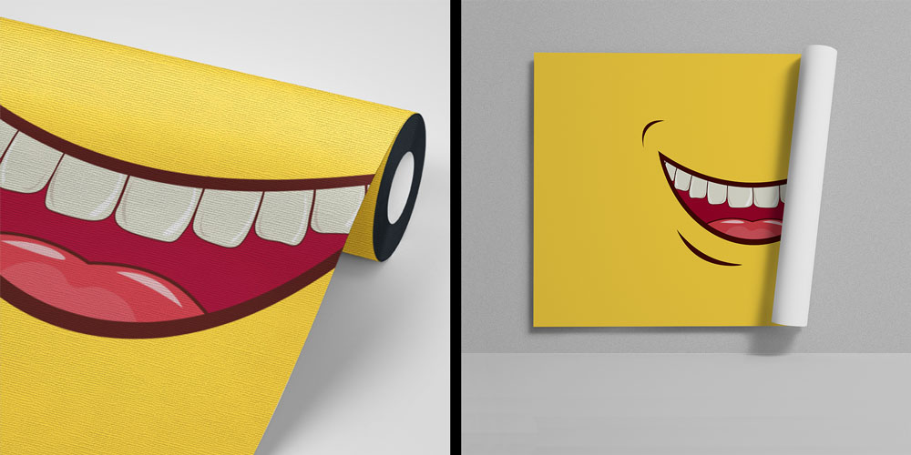 Gülümseyen Ağız Duvar Kağıdı | Diş Klinikleri İçin Neşeli Dekor 6000