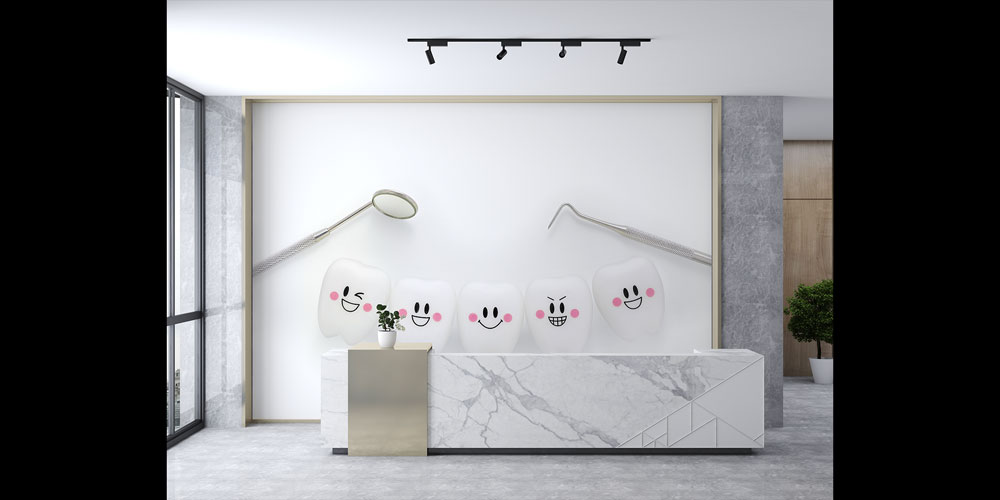 Sevimli Diş Karakterleri Duvar Kağıdı | Diş Klinikleri İçin Eğlenceli Dekor 5998