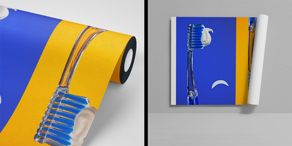 Diş Klinikleri İçin Modern Diş İkonları Duvar Kağıdı 6004