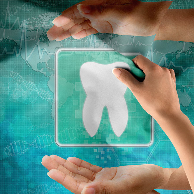 Diş Sağlığı ve Koruma Temalı Duvar Örtüsü Dekoratif Kumaş Baskı 6026