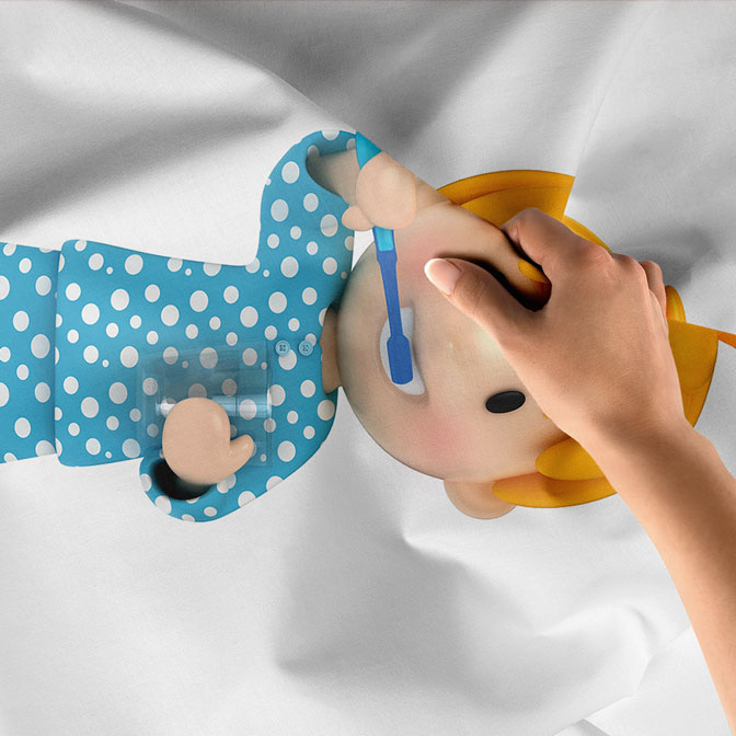 Çocuk Diş Fırçalama Temalı Duvar Örtüsü Dekoratif Kumaş Baskı 6029