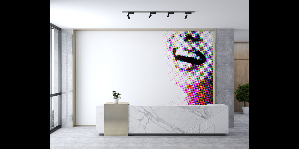 dentist-wall-decor-6001-03 Diş Klinikleri İçin Gülümseme Duvar Kağıdı 6001