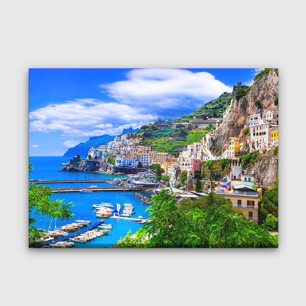 Sonbahar Altın Yapraklı Ağaç Manzarası Kanvas Tablo 13447