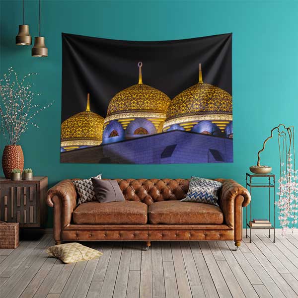İslami Sanat Altın Kubbeler Duvar Örtüsü 10562
