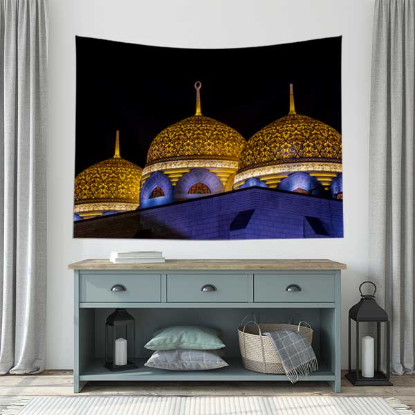 İslami Sanat Altın Kubbeler Duvar Örtüsü 10562