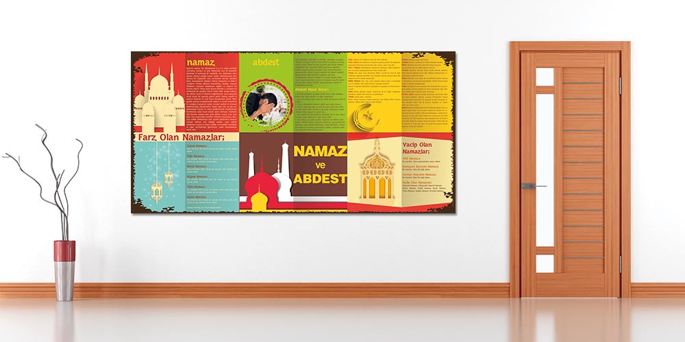 Namaz ve Abdest Temel Bilgiler Posteri F-253