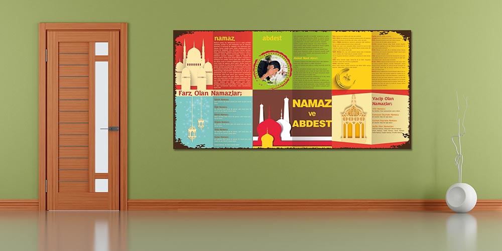 Namaz ve Abdest Temel Bilgiler Posteri F-253
